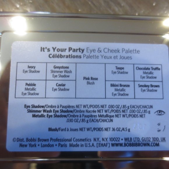 Authentic Bobbi Brown It's Your Party Eye & Cheek Palette Eye Shadow & Blush - Picture 6 of 9